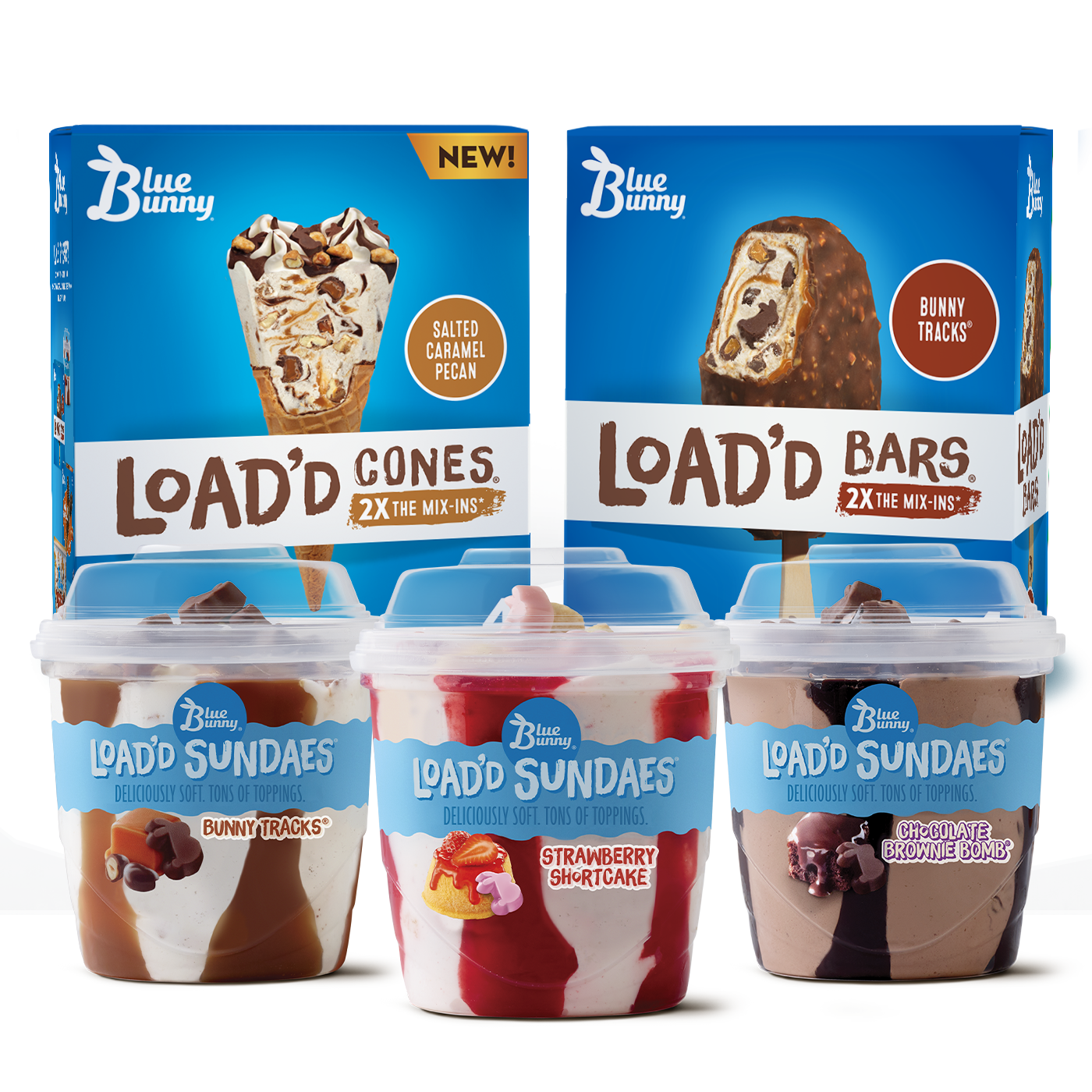 Blue Bunny Ice Cream Sundaes, Cones, Bars Blue Bunny